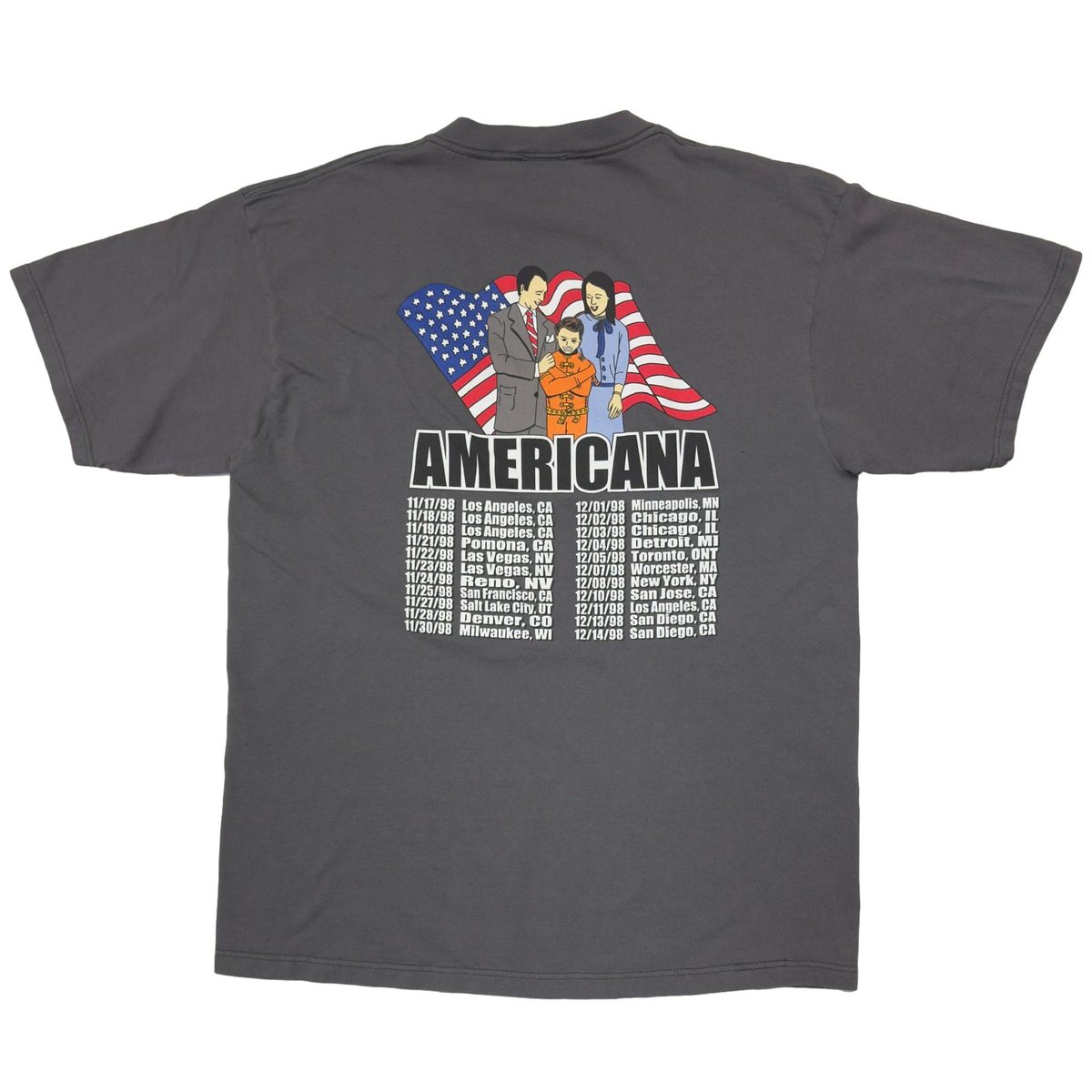 THE OFFSPRING 1998 AMERICANA CHACOAL TULTEX XL 1904