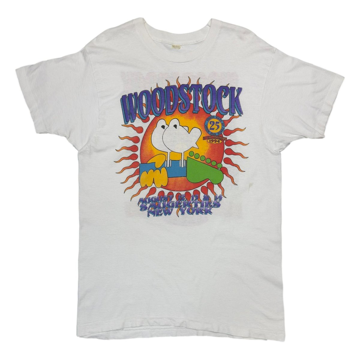 WOODSTOCK 1994 25 YEARS ANNIVERSARY WHITE XL 5693