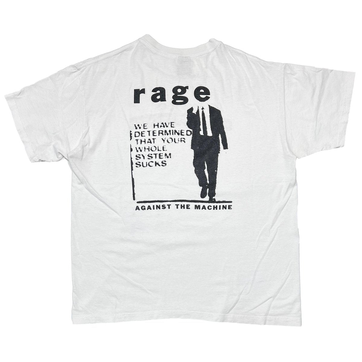 RAGE AGAINST THE MACHINE SYSTEM SUCKS WHITE GIANT XL 9704
