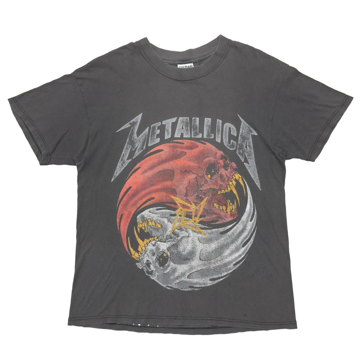 METALLICA PUSHEAD YING YANG SKULL SUMMER SANITARIUM TOUR 2000 BOOTLEG GILDAN LARGE 6731