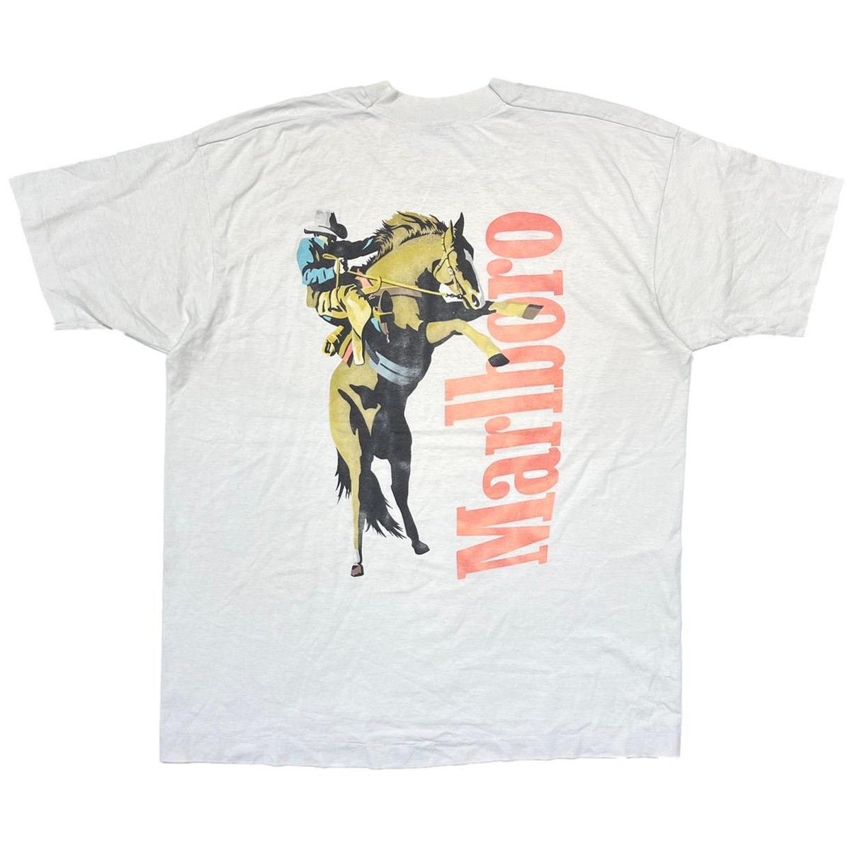 Marlboro COWBOY WILD WEST POCKET TEE WHITE FRUIT OF THE LOOM BEST XL 6636