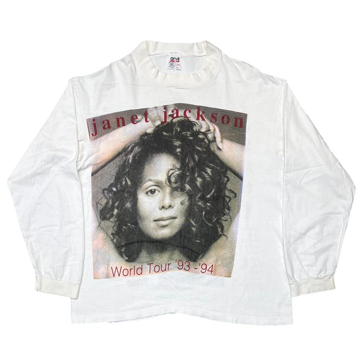 JANET JACKSON WORLD TOUR 93-94 LS WHITE anvil XL 2568