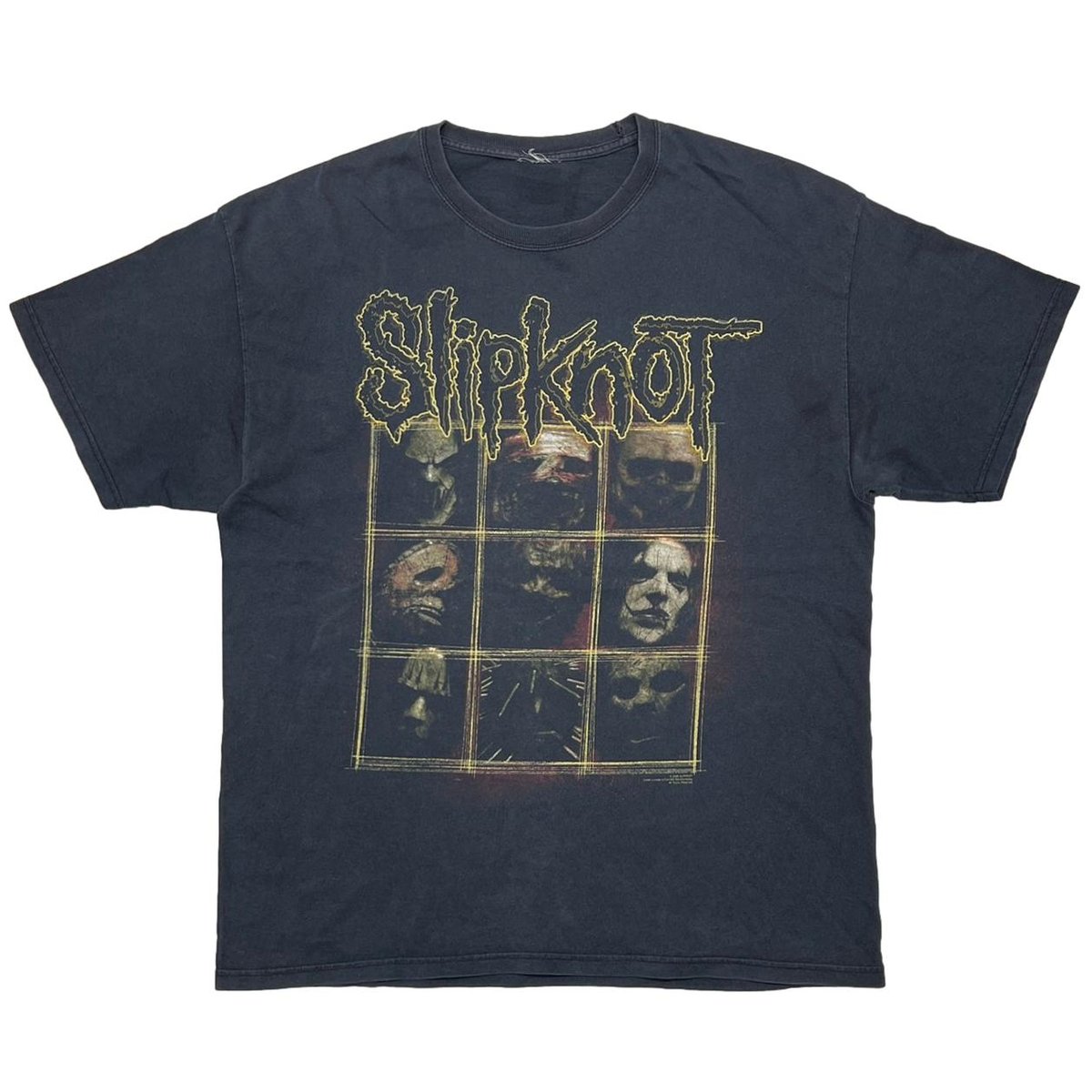 Slipknot 2006 SQUARE SPLIT FACE LIGHT YELLOW FITS XL 2606