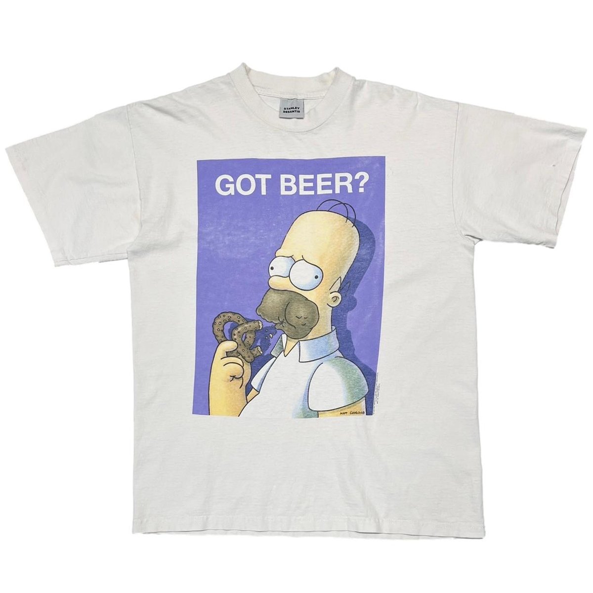 THE SIMPSONS HOMER GOT BEER? WHITE STANLEY DESANTIS XL 1559