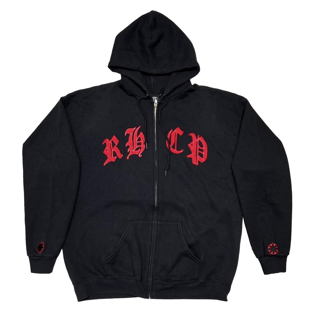 RED HOT CHILI PEPPERS ZIPUP HOODED SWEATSHIRT BLACK GIANT LARGE 6747