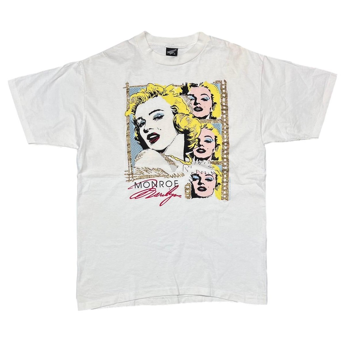 MARILYN MONROE 90s FACE ILLUSTRATION WHITE DIAMOND DUST FREE FITS XL 7880