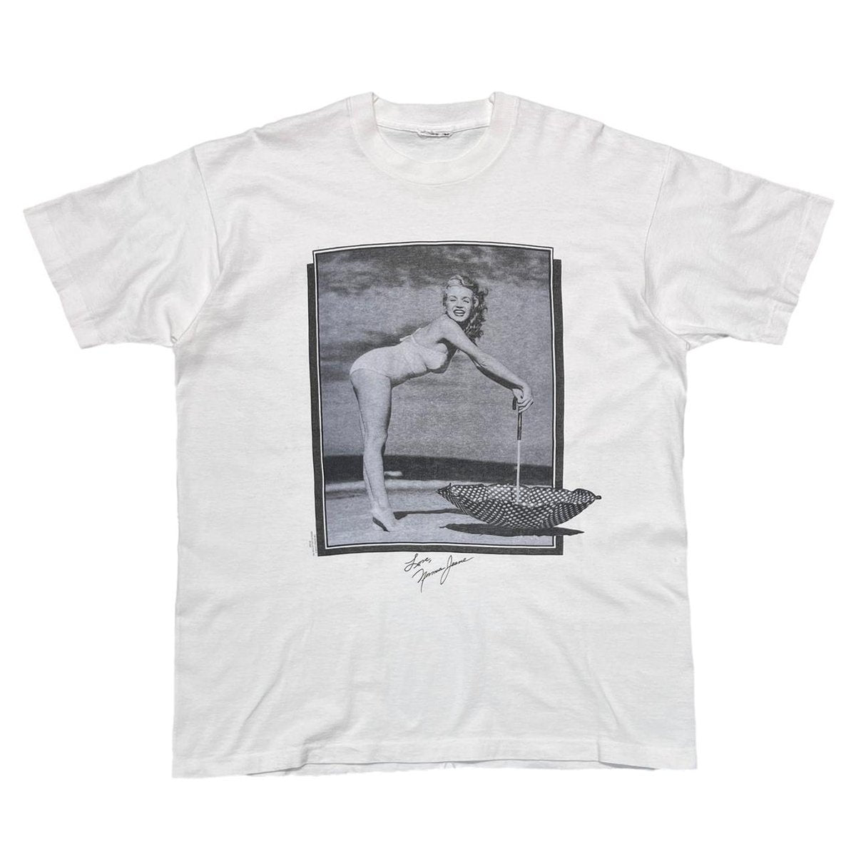 MARILYN MONROE 1992 Love, Norma Jeane PORTRAIT MONOCHROME WHITE FITS XL 4953