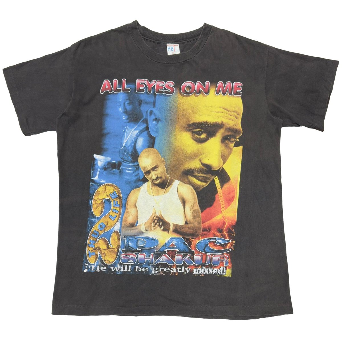 2PAC RAP DESIGN Me Against The World HB Tee XL 4156