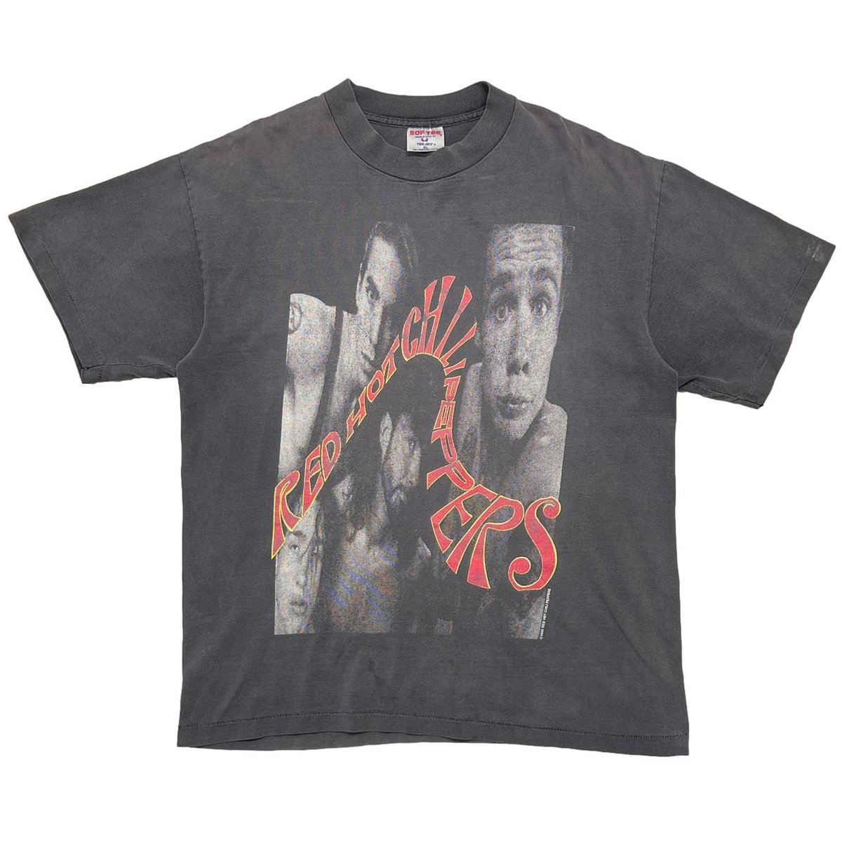 RED HOT CHILI PEPPERS 1990 CURVING LOGO MONOCHROME MEMBER SOF TEE XL 5834