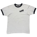 THE WHO TOMMY IN CONCERT EMBROIDERY LOGO RINGER TEE WHITE/BLACK anvil LARGE 4038