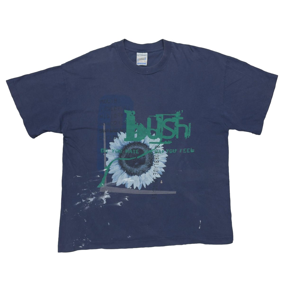 bush DO YOU HATE THE WAY YOU FEEL TOUR NAVY SCREEN STARS XL 7656