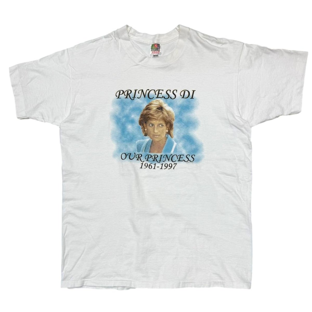 PRINCESS DIANA 1961-1997 OUR PRINCESS WHITE FRUIT OF THE LOOM LARGE 3528