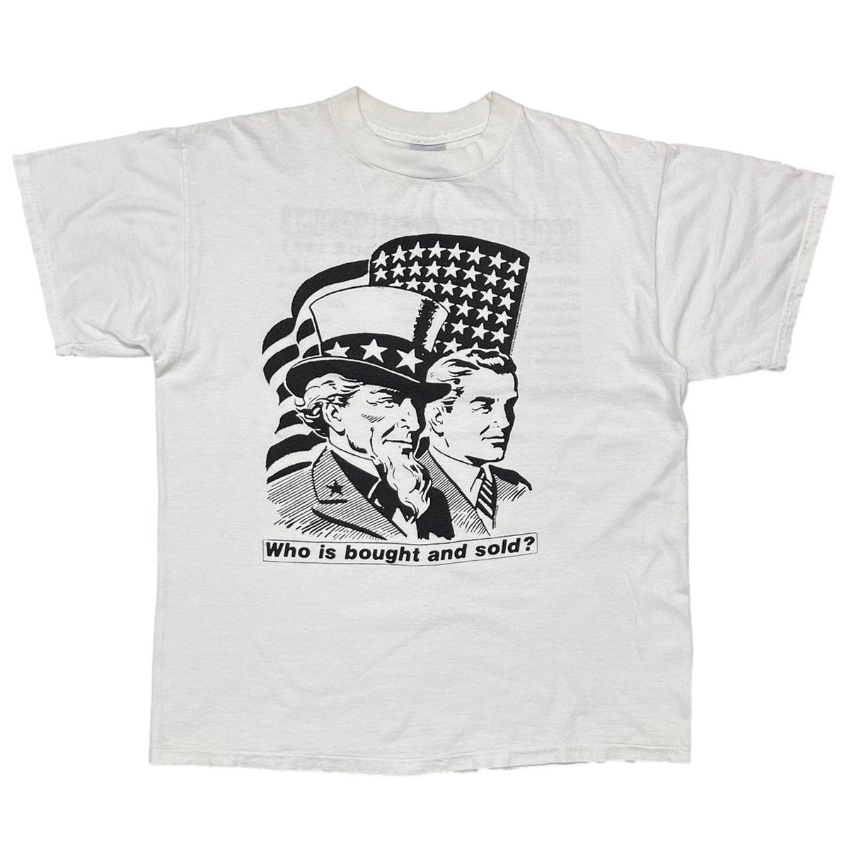 RAGE AGAINST THE MACHINE BARBARA KRUGER Who is bought and sold? WHITE TULTEX LARGE 8500