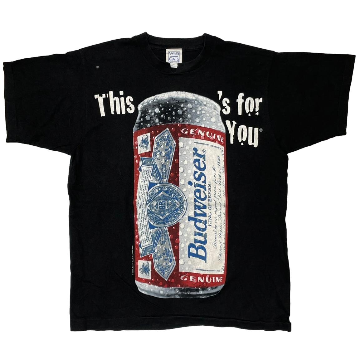 Budweiser This BUD's FOR YOU HUGE CAN WILD OATS LARGE 9885