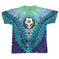 GRATEFUL DEAD 1990 OLYMPIC VELODROME FOOTBALL SKULL TIE DYE GREEN PURPLE FRUIT OF THE LOOM L 4153