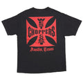 WEST COAST CHOPPERS IRON CROSS AUSTIN BLACK x RED FITS XL 5908