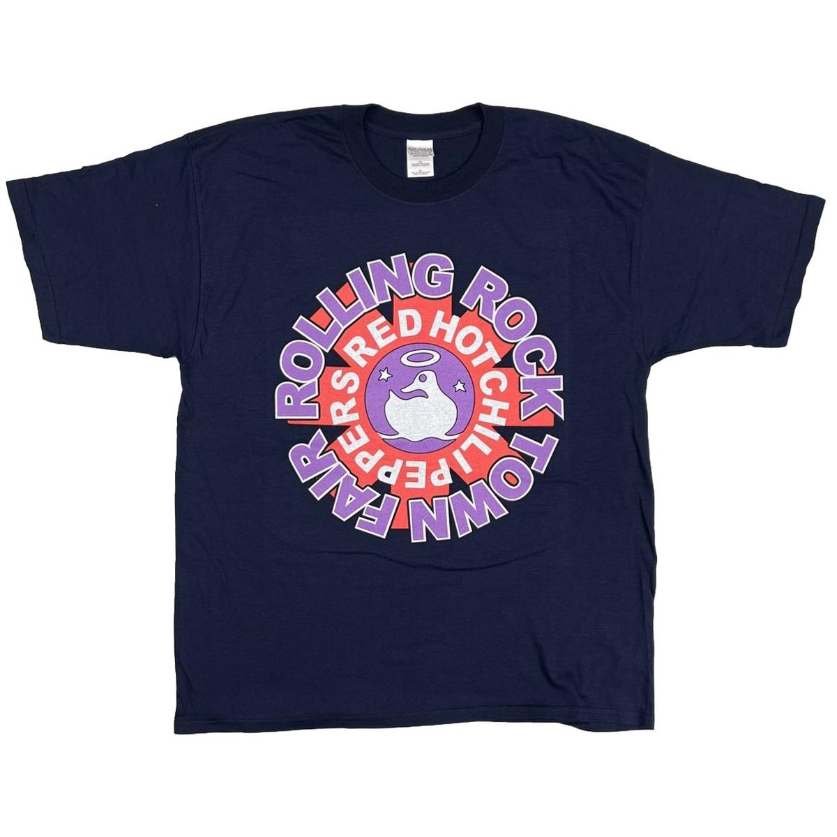 RED HOT CHILI PEPPERS ROLLING ROCK TOWN FAIR NAVY GILDAN HONDURAS XL 3172