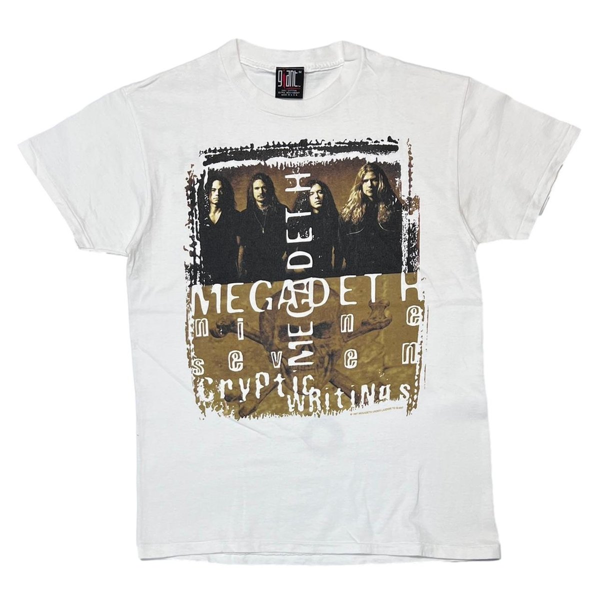MEGADETH 1997 CRYPTIC WRITINGS WHITE giant MEDIUM 7727