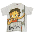 BETTY BOOP INSIDE POCKET OVP ASH GREY BETTY TAG FRUTI OF THE LOOM LARGE 2235