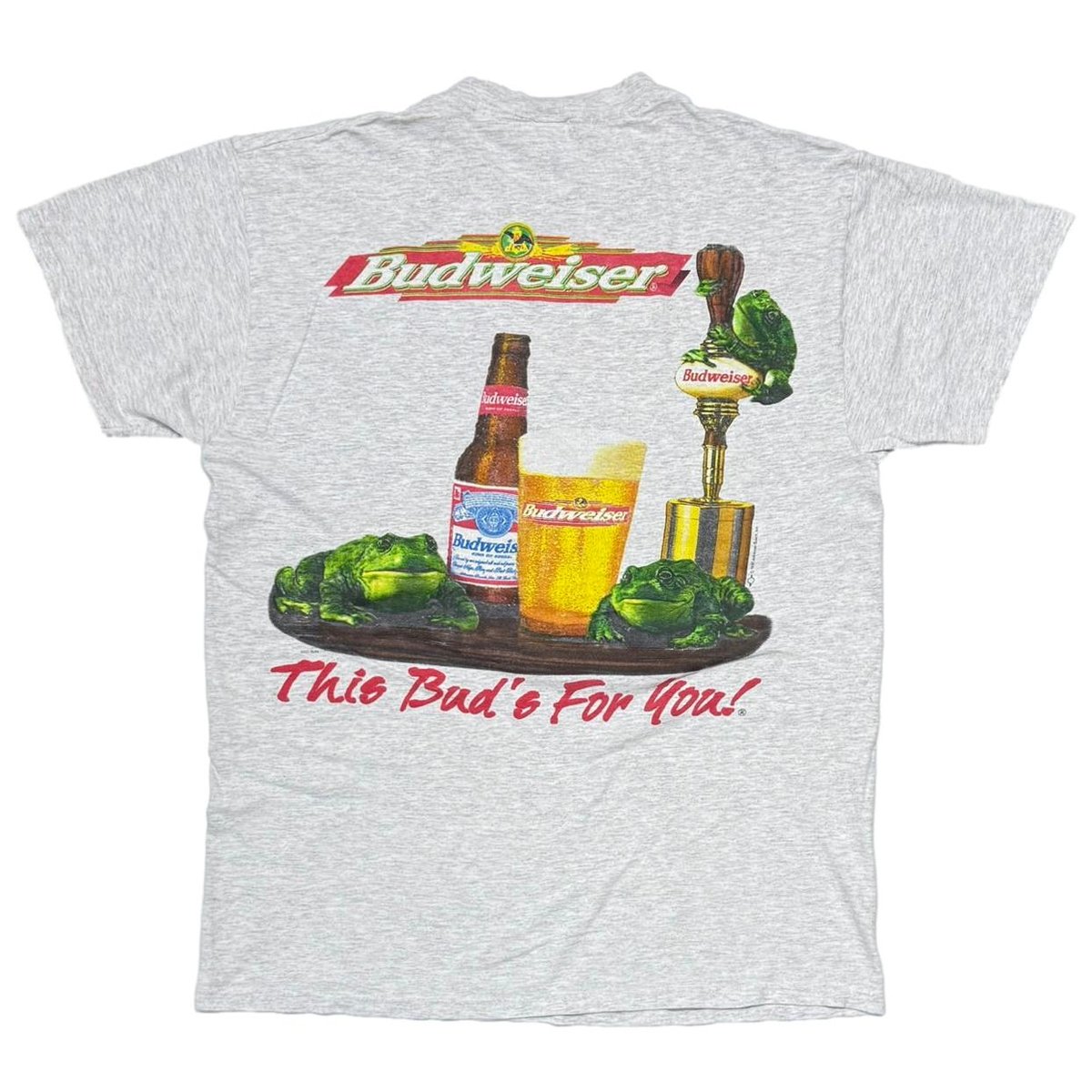 Budweiser 1997 This Bud's For You! FROGS & BEER ASH GREY DELTA LARGE 4611