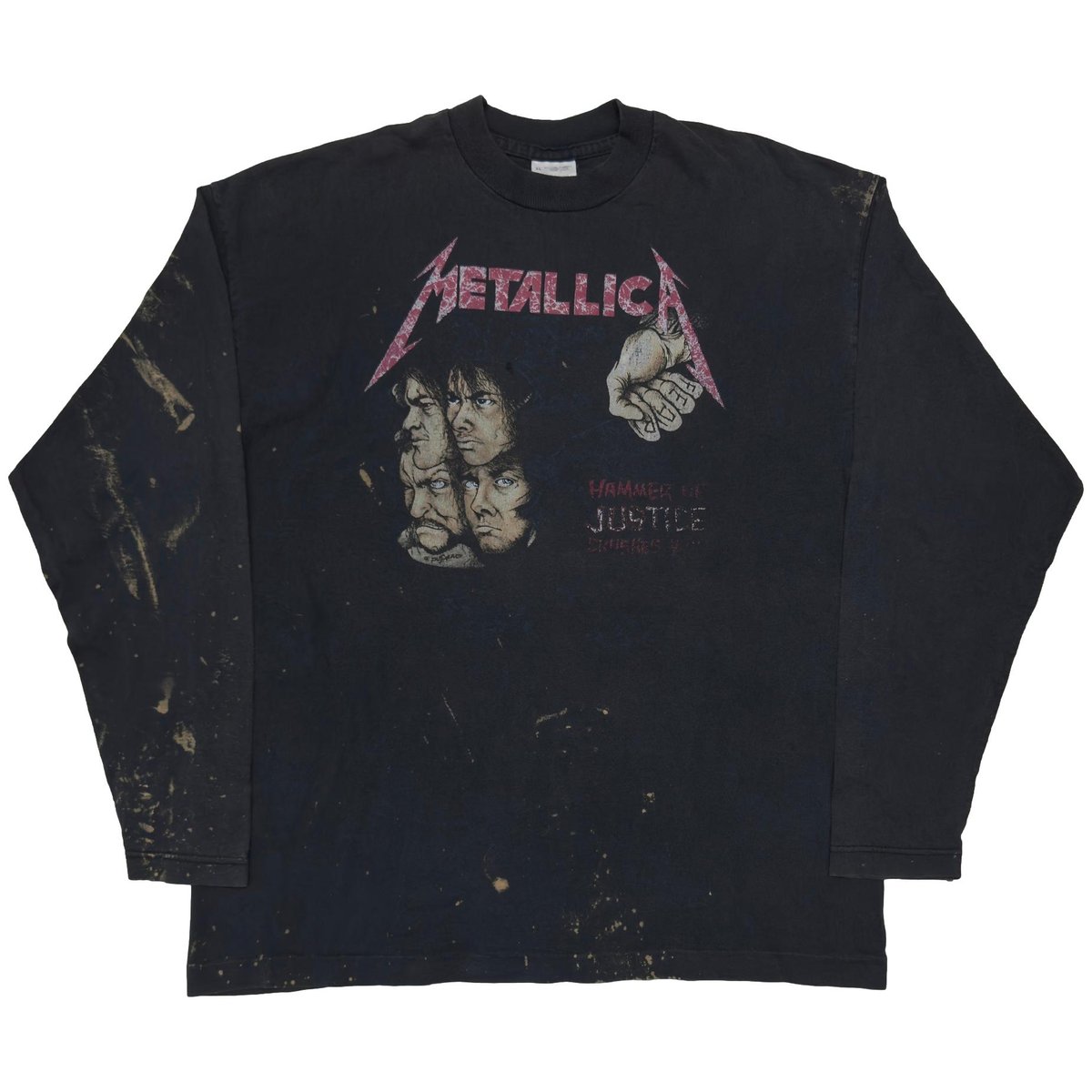 METALLICA HAMMER OF JUSTICE CRUSHES YOU LS SCREEN STARS XL 1715