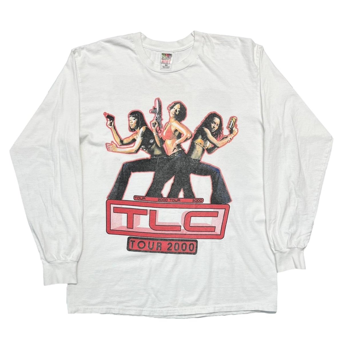 TLC TOUR 2000 WITH CHRISTINA AGUILERA LS WHITE FRUIT OF THE LOOM XL 3533