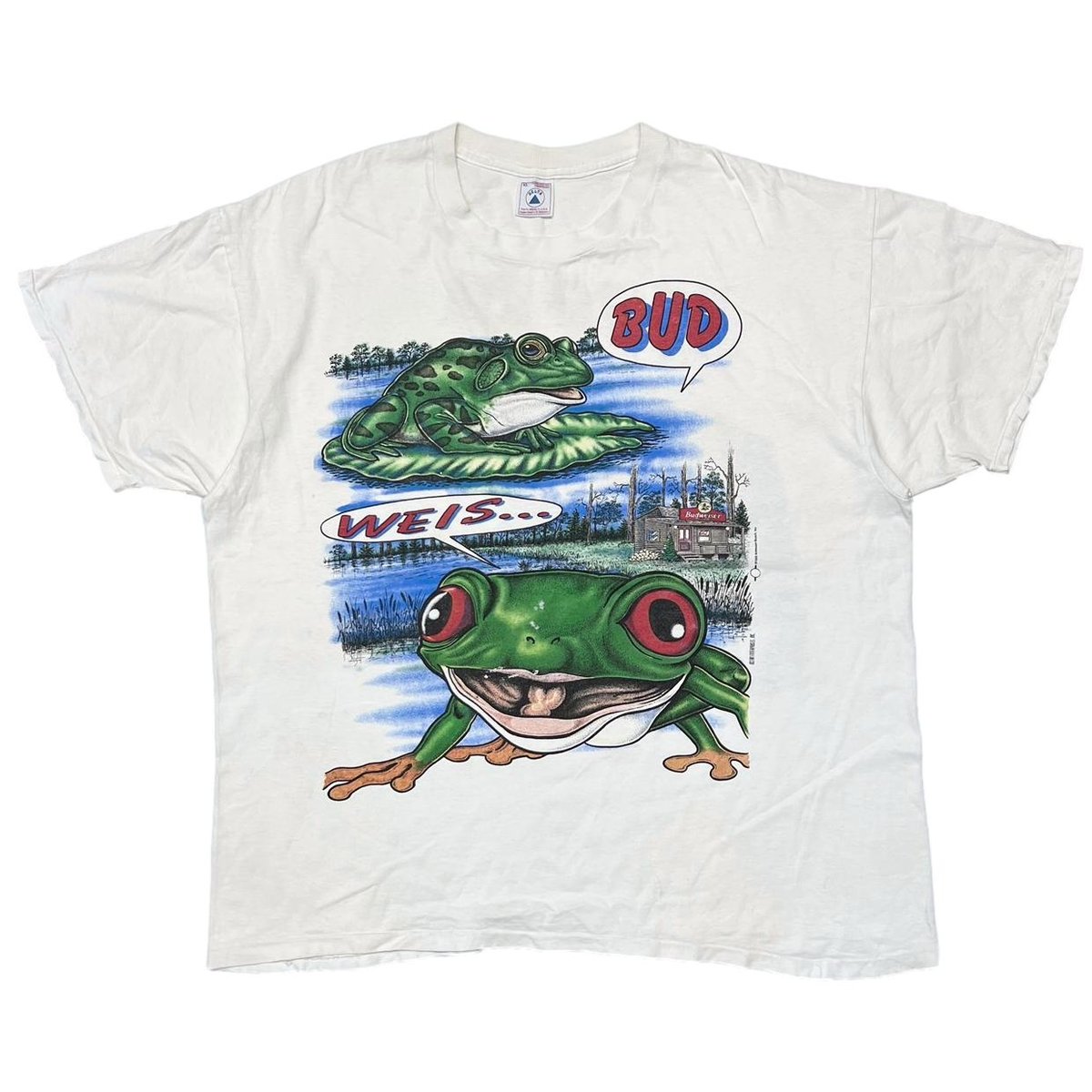 Budweiser 1995 FROGS CROAK WHITE DELTA XL 6585