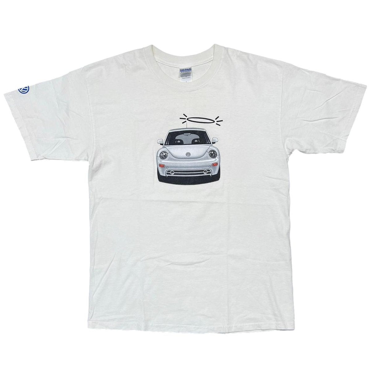 VOLKSWAGEN BEETLE ANGEL & DEVIL CAR DOUBLESIDE WHITE GILDAN LARGE 9684