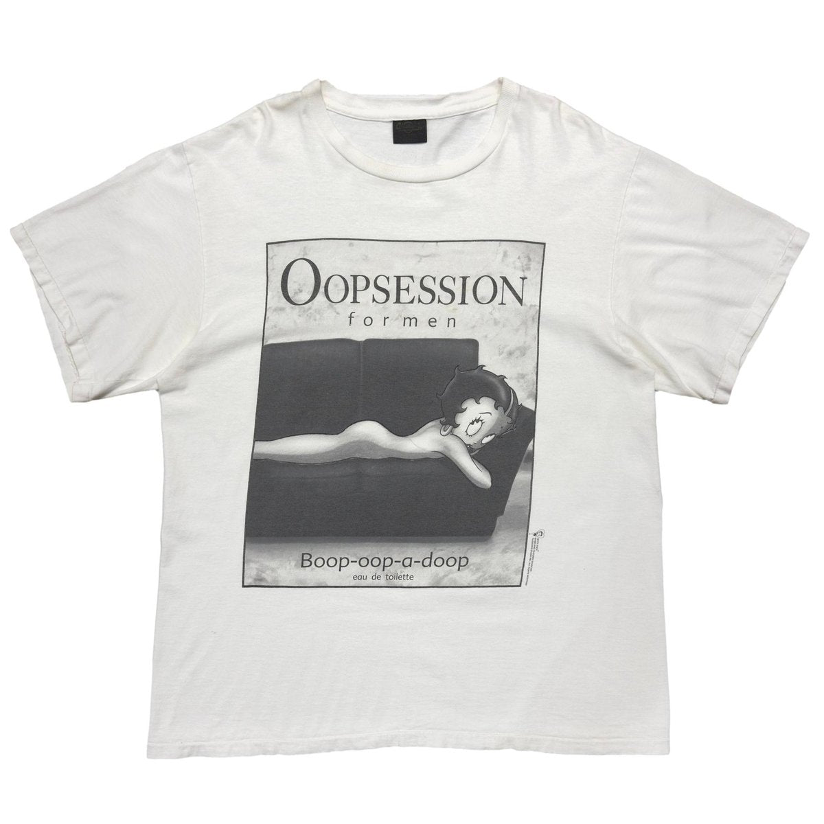 BETTY BOOP OOPSESSION FOR MEN CALVIN CLEIN PARODY WHITE CHANGES XL 2143