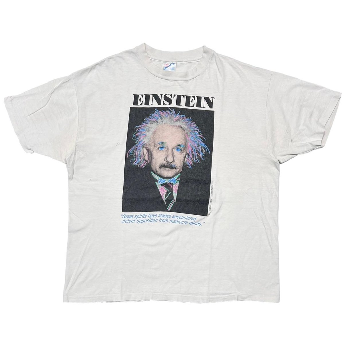 ALBERT EINSTEIN 1991 ART TOPS FACE WHITE HANES XL 5251