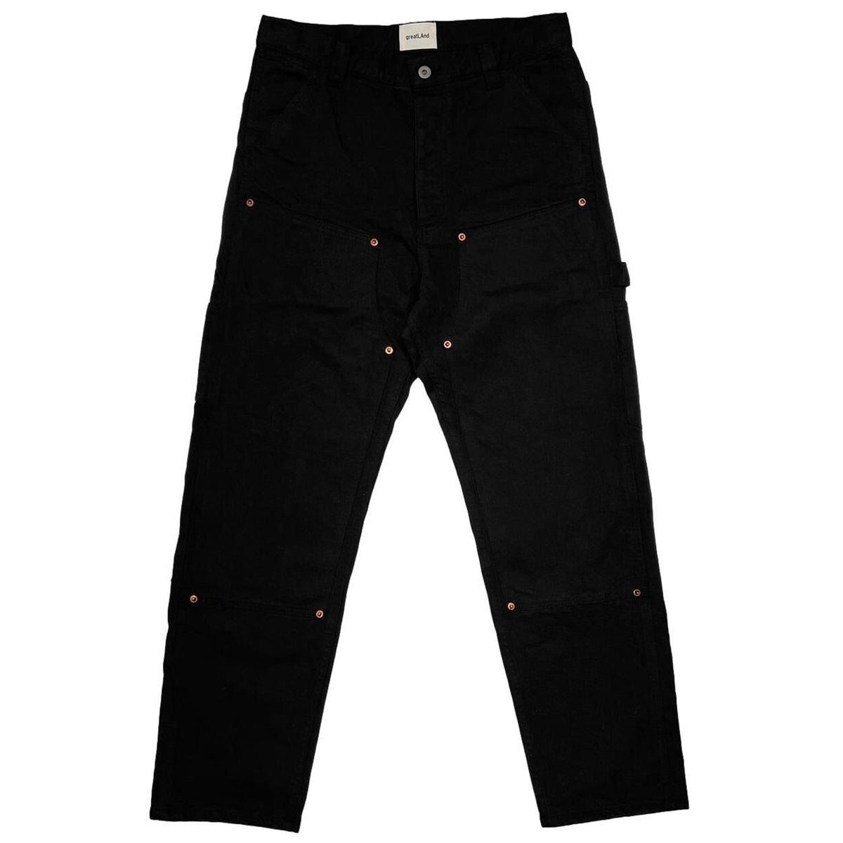 greatLAnd ORIGINAL NO MAN CARPENTER DOUBLE KNEE PANT BLACK