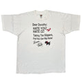 The Wizard of Oz Dear Dorothy Toto message WHITE FRUIT OF THE LOOM XL 8332