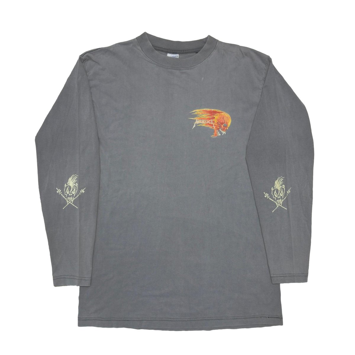 METALLICA PUSHEAD SIDE FLAME SKULL BIRTH SCHOOL METALLICA DEATH LS EURO XL 5085