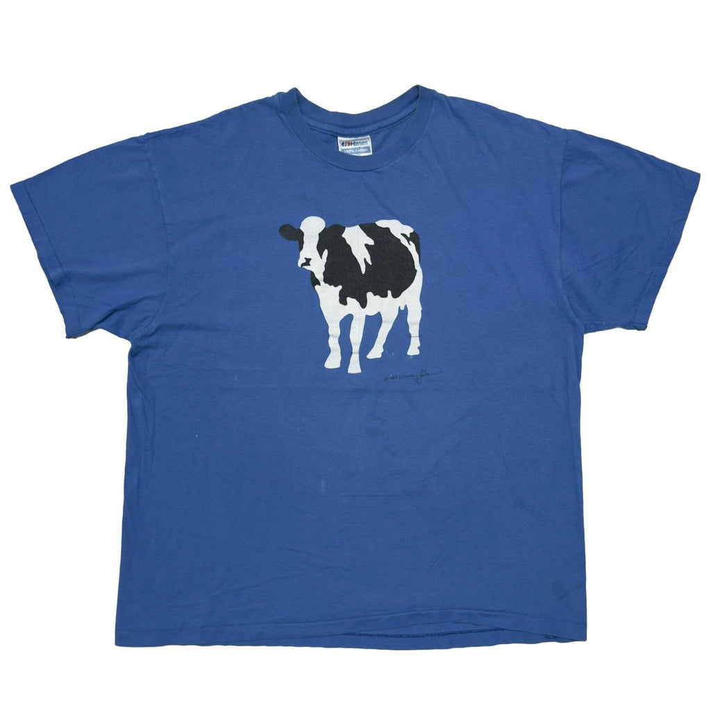 BEN & JERRY 1983 Woody Jackson BEN & JERRY COW BLUE Hanes XL 4031