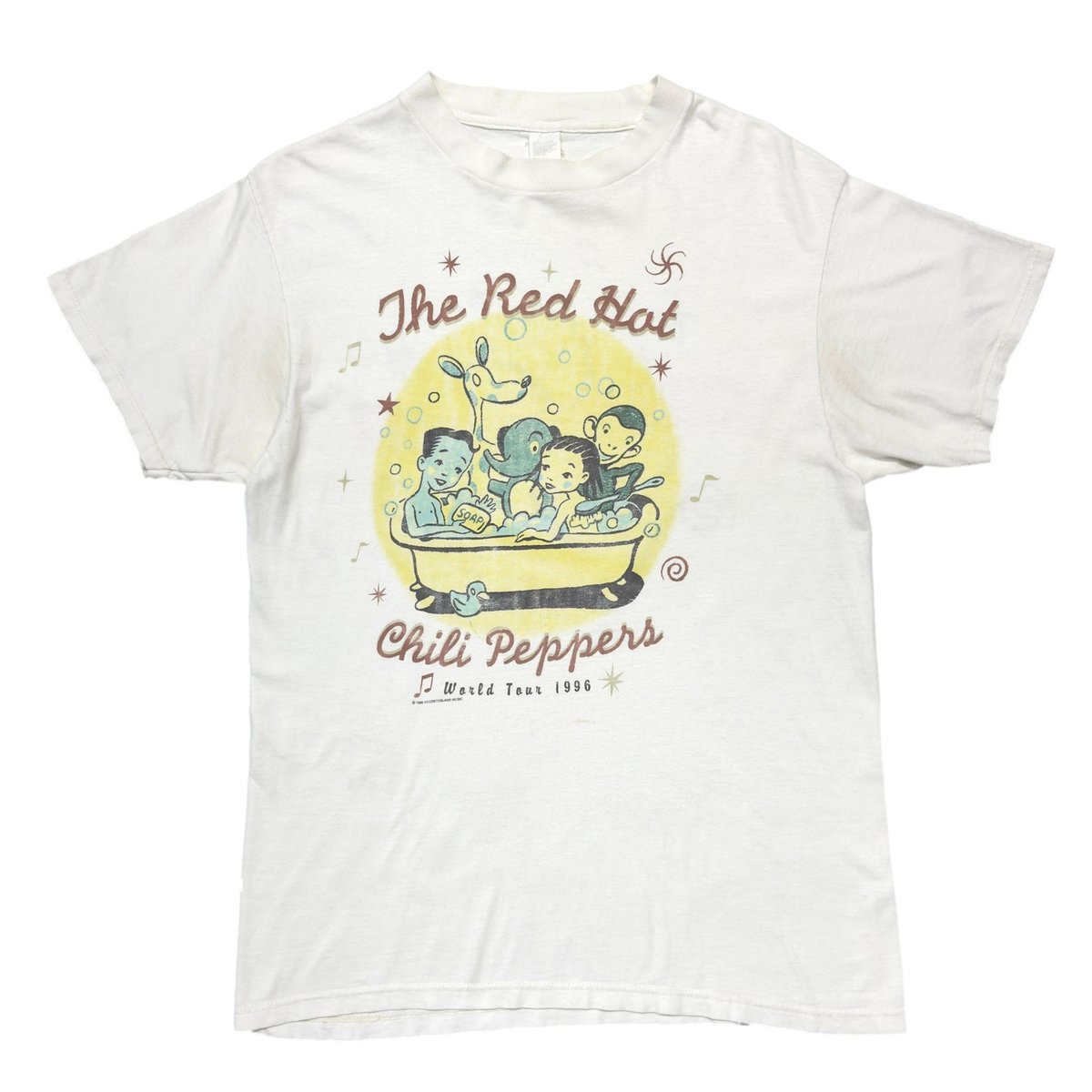 RED HOT CHILI PEPPERS ONE HOT MINUTE WORLD TOUR 1996 WHITE LARGE 8043