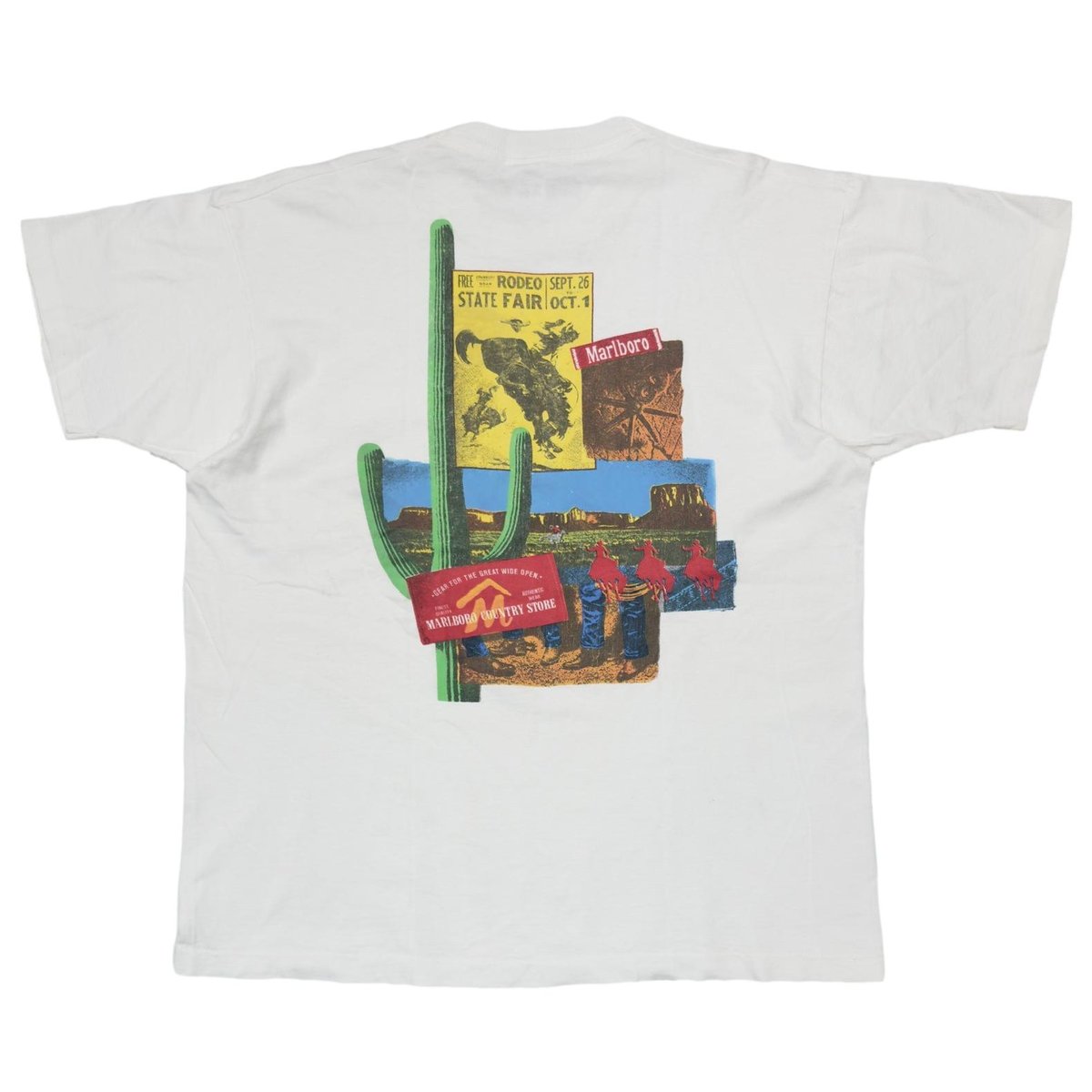 Marlboro CACTUS POCKET TEE WHITE FRUIT OF THE LOOM XL 1825