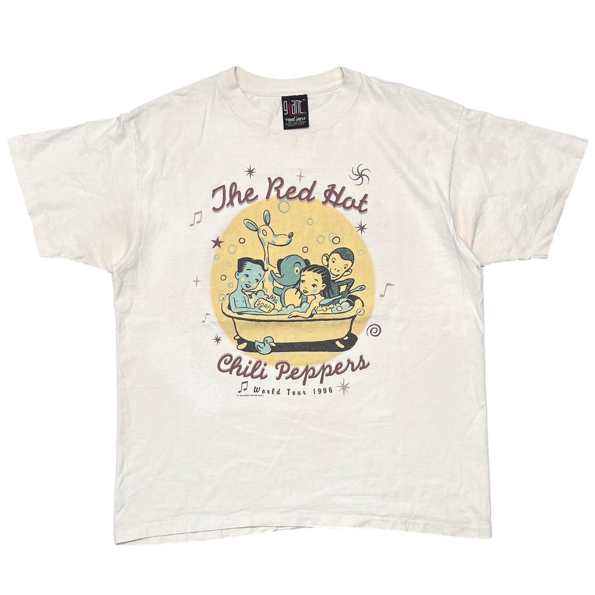 RED HOT CHILI PEPPERS ONE HOT MINUTE WORLD TOUR 1996 WHITE GIANT BY TEE JAYS XL 8902