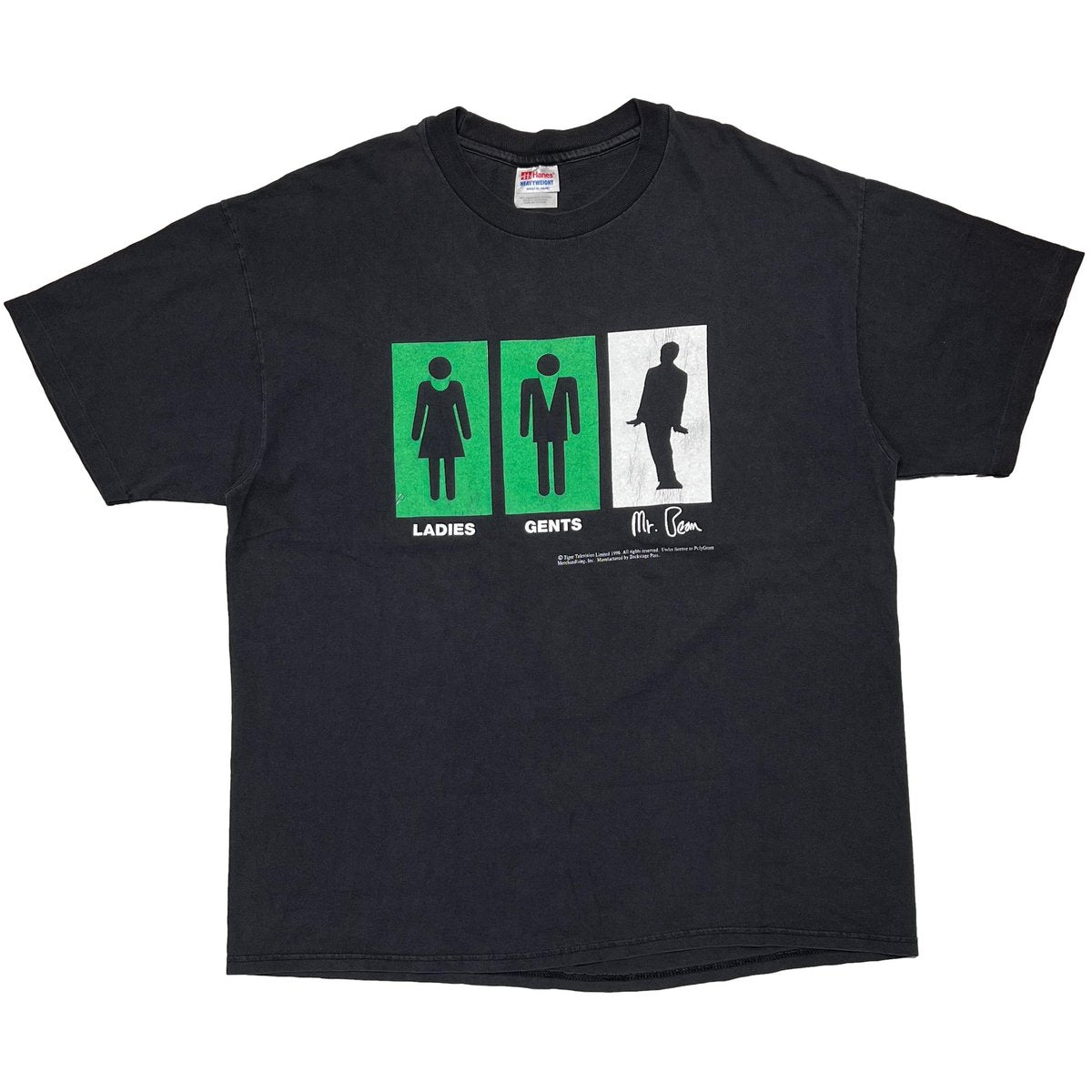 Mr.BEAN 1996 LADIES GENTS Mr.Bean SILHOUETTE SIGN Hanes XL 8602