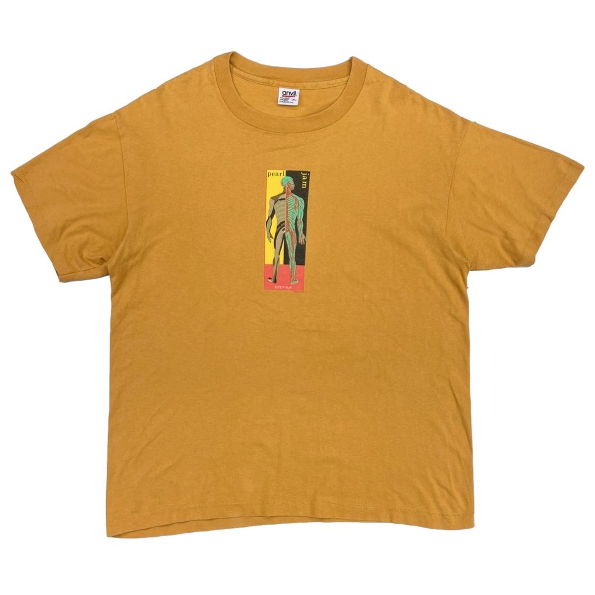 PEARL JAM nervous 70% WATER MUSTARD ANVIL XL 9961