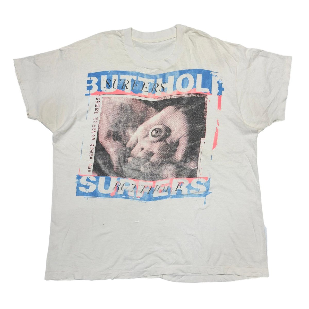 BUTTHOLE SURFERS 1988 EYE IN HAND WHITE FITS XL 8424