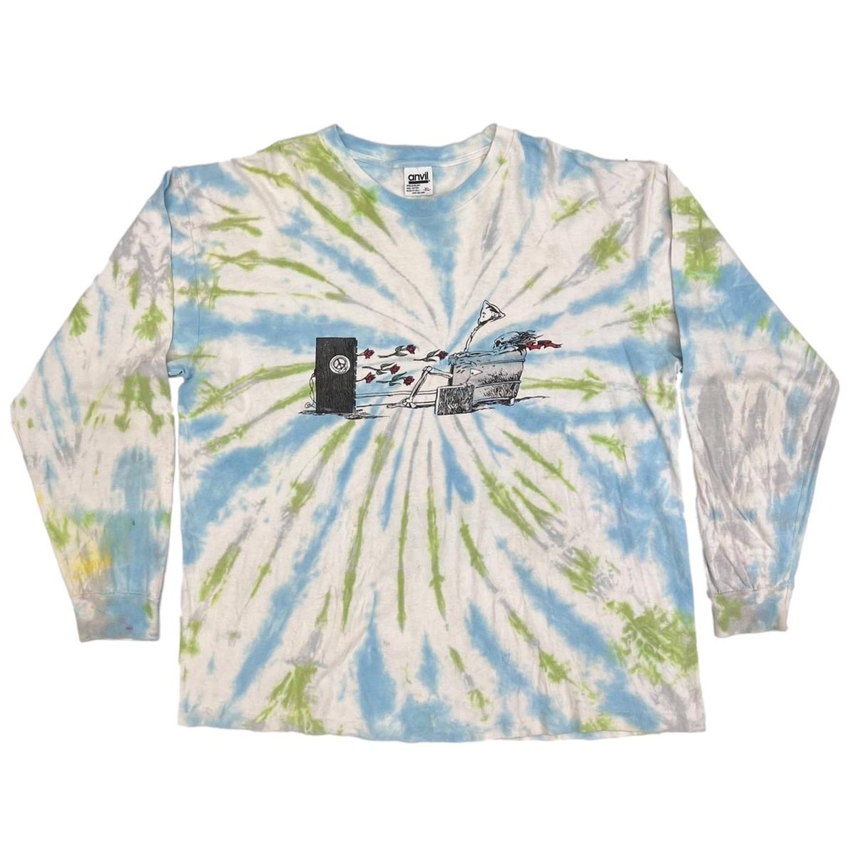 GRATEFUL DEAD MAXELL PARODY LS IS IT LIVE... OR IS IT DEAD? TIEDYE ANVIL XL 2204