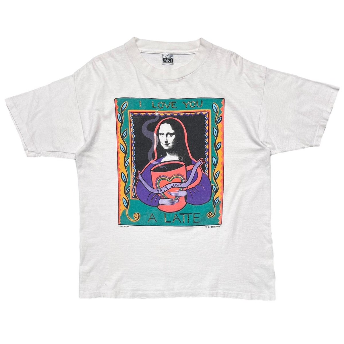 OLD & VINTAGE S. BRONZAN MONA LISA I LOVE YOU A LATTE WHITE LARGE 3439
