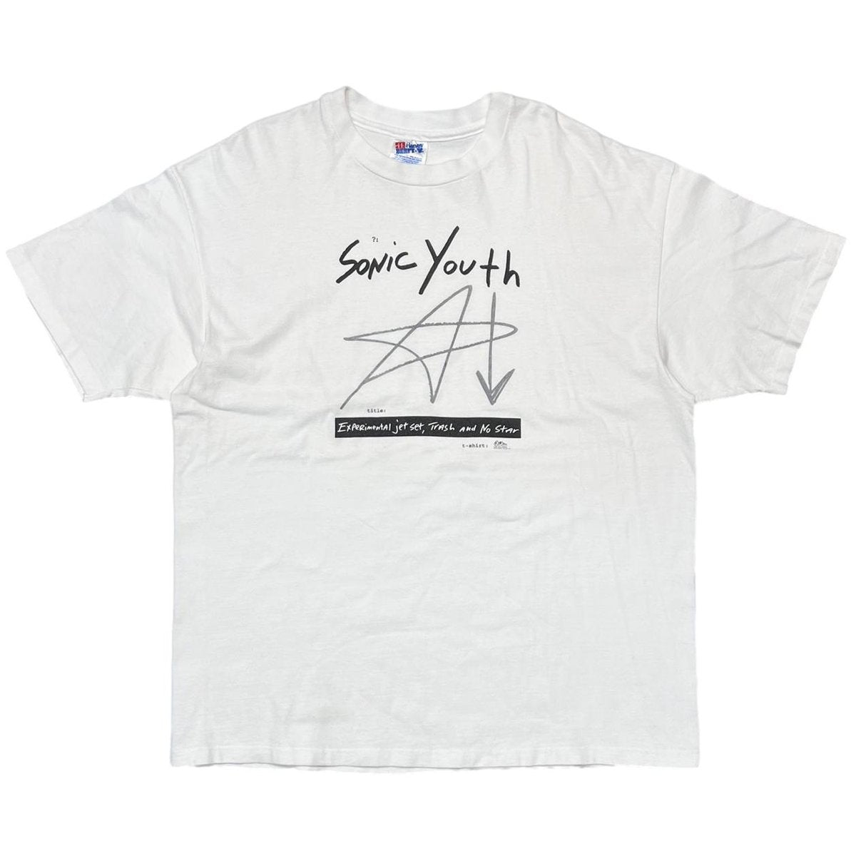 SONIC YOUTH DGC EXPERIMENTAL JET SET, TRASH AND NO STAR WHITE HANES XL 3568