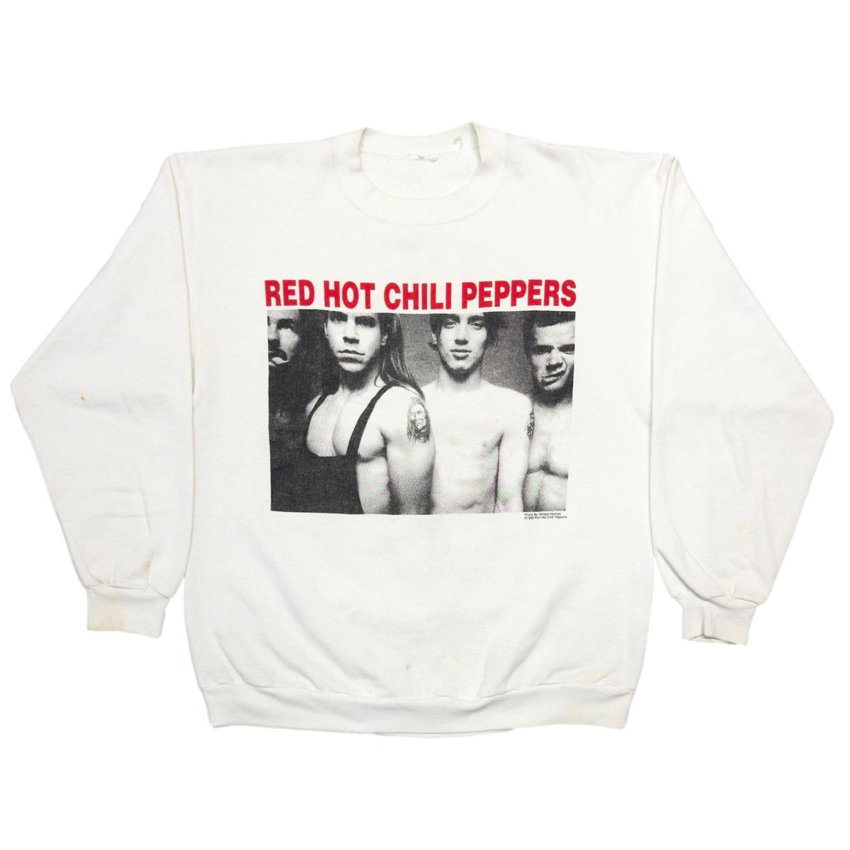 RED HOT CHILI PEPPERS PORTRAIT CREWNECK SWEAT WHITE FITS XL 9329