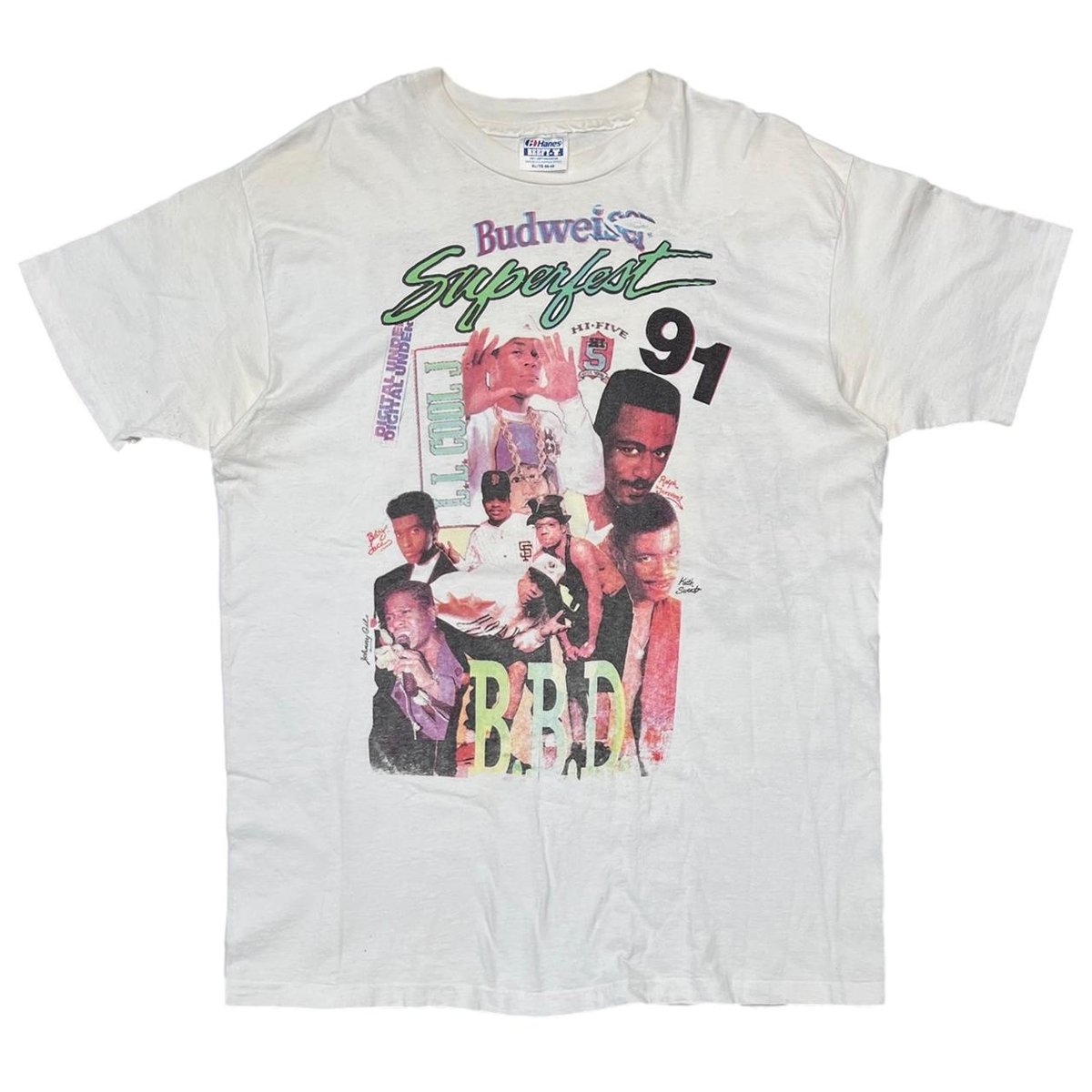 Budweiser Superfest 1991 WHITE HANES XL 9336
