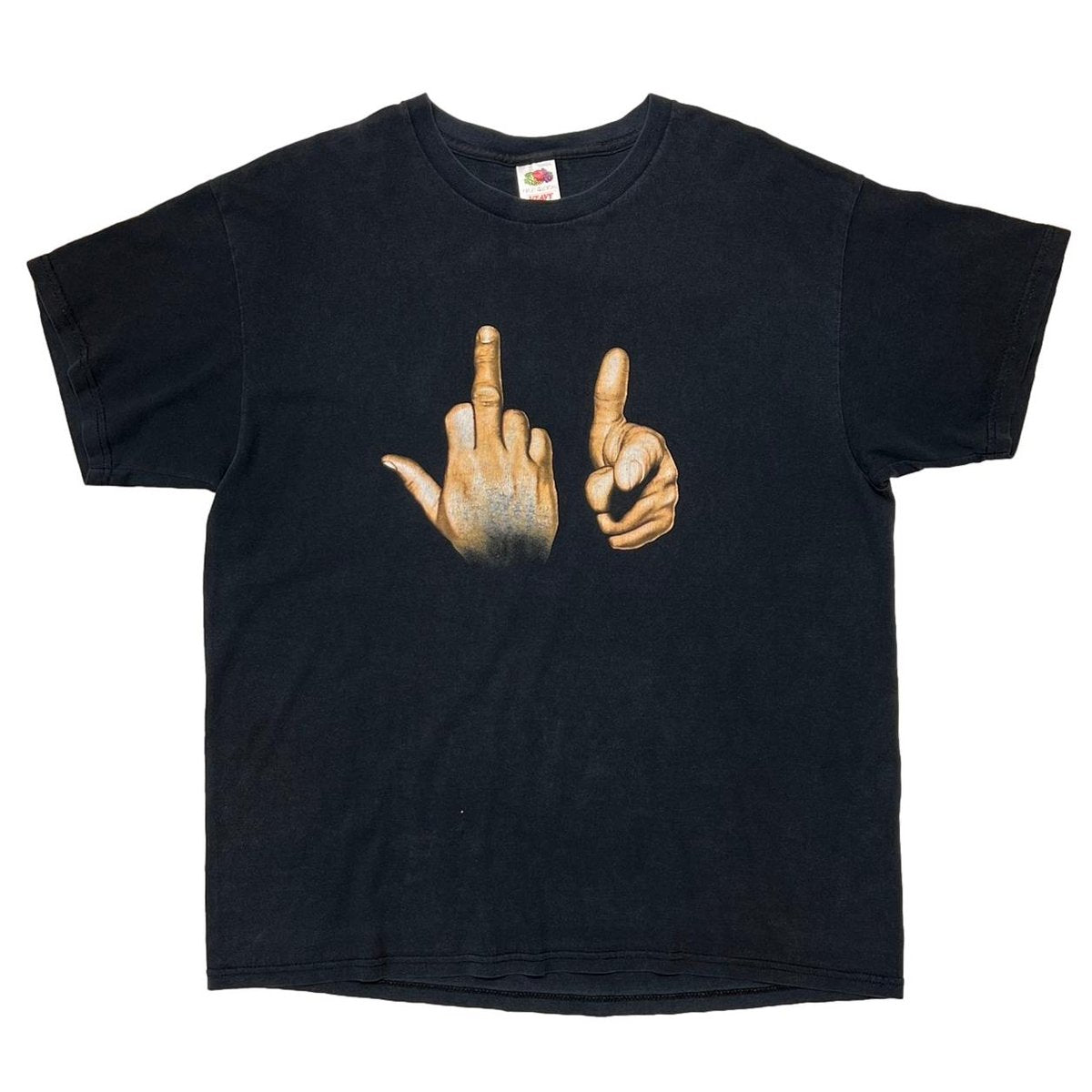 OLD&VINTAGE FUCK YOU HAND SIGN FRUIT OF THE LOOM XL 6660