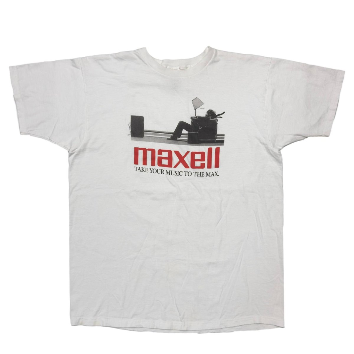 maxell TAKE YOUR MUSIC TO THE MAX WHITE FRUIT OF THE LOOM XL 3535