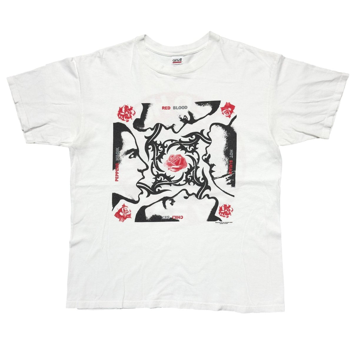 RED HOT CHILI PEPPERS Y2K BLOOD SUGAR SEX MAGIK WHITE anvil LARGE 6603
