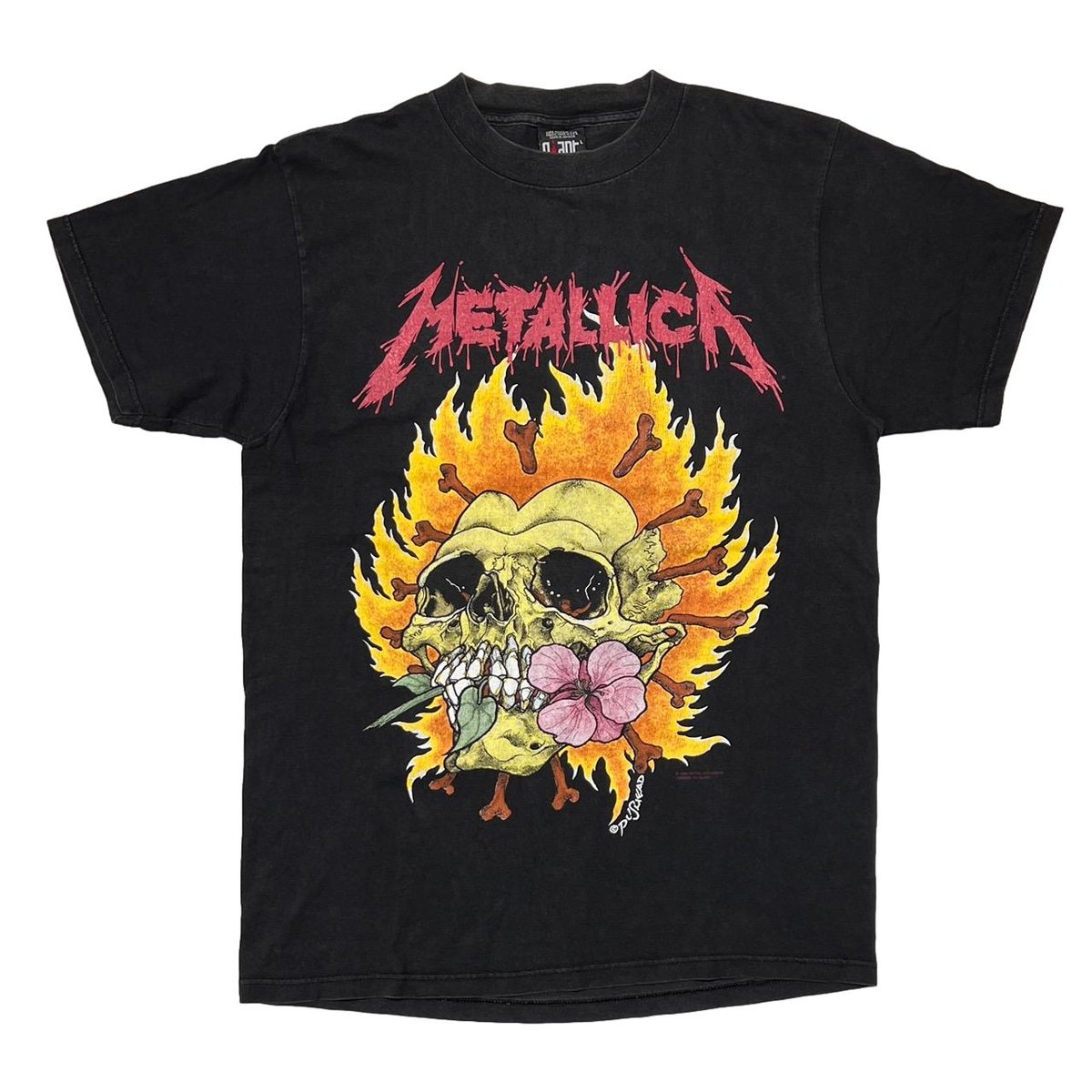 METALLICA PUSHEAD FLAMING SKULL GIANT LARGE 2782