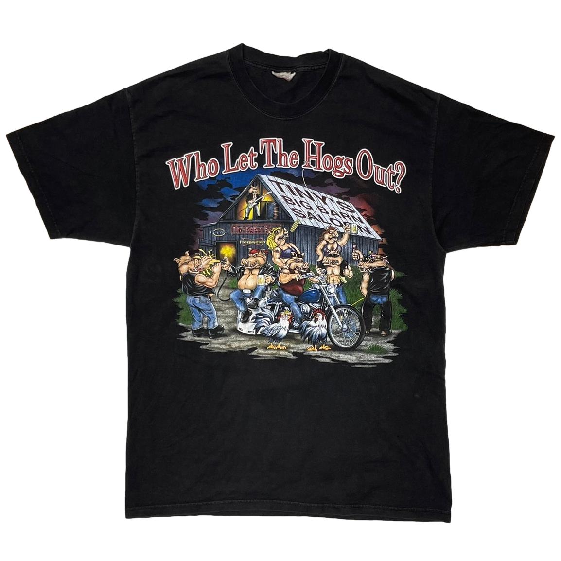 OLD & VINTAGE 2002 BIKETOBERFEST Who Let The Hogs Out? FITS LARGE 8147